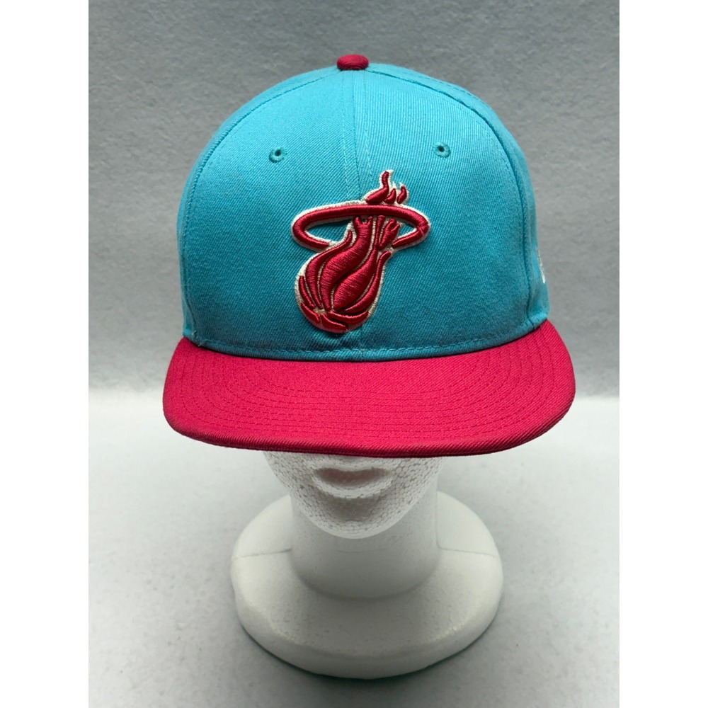 New Era 9FIFTY Miami Heat Snapback Hat Turquoise Pink Miami Vice NBA Cap